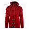 LCR Cranberry Red Classic Fit Wool Blend Hooded Zip-Up Cardigan Sweater 5607C